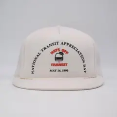 90s USA 企業ロゴ ビンテージ メッシュ キャップ 公共交通 感謝記念