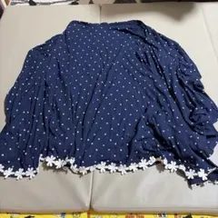 授乳ケープ ネイビー 水玉模様 フリーサイズ