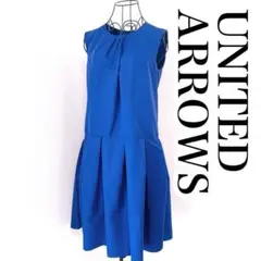 UNITED ARROWS お呼ばれドレス 春夏秋冬 青【aba004】