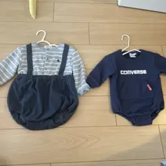 POLO Baby サロペット & CONVERSEロンパースセット 80