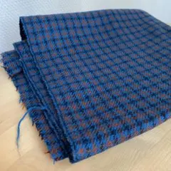 ウール　ガンクラブチェック　ハギレ　46×135