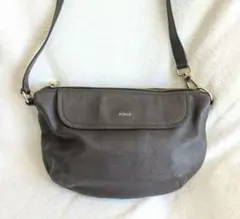 FURLA 　フルラ　本革 ショルダーバッグ ダークブラウン