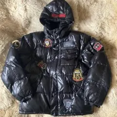 90s00s archiveワッペンフルデコ光沢パフジャケット平成ギャル男Y2K