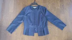 ダークブルー ノーカラージャケット