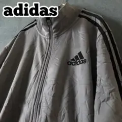 【★adidas×刺繍ロゴ】O グレー トラックジャケット ジャージ