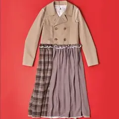 SHIPS×YuumiARIA 異素材ミックストレンチコート　S 透け感