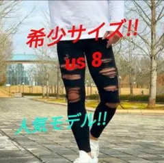 アメリカンイーグル　us8　人気モデル ジェギング　スキニー　ブラック　黒