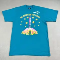 90s フルーツオブザルーム Tシャツ AVIATORS ロケット ブルー