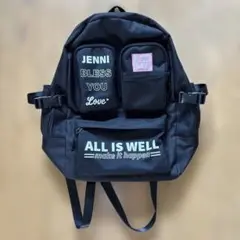 jenni love ブラックリュック メッセージプリント