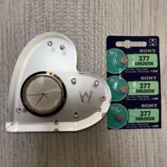 【動作確認済】WEDGWOOD ハート型置時計