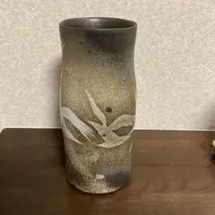 鳥のシルエット陶器花瓶