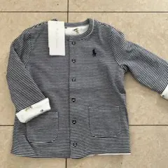 【新品未使用】Ralph Lauren ストライプカーディガン 18M