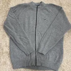 【クロコダイル】(LL)ジップアップセーター ウール混