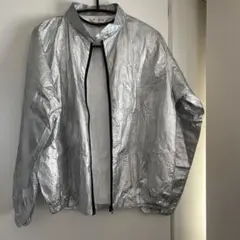 Tyvek タイベック シルバー×ブラックファスナー ジャケット Lサイズ