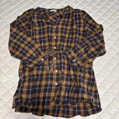 ROSE BUD チェック柄長袖チュニック