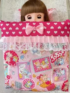 メルちゃん ソランちゃん ネネちゃん 布団 セット ねこ くま うさぎ ピンク②