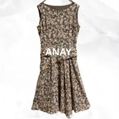 ☆美品☆【ANAYI】ウエストリボンワンピース ライトパープル Mサイズ