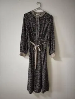 W CLOSET フラワープリント ワンピース