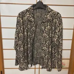 花柄レース生地 ブラック×ベージュ