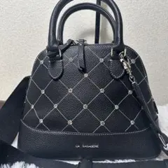 極美品✨ラ　バガジェリー　シボ　オールレザー ラインストーン リベット 2wayのサムネイル