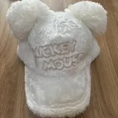 ミッキーマウス 耳付きホワイトキャップ