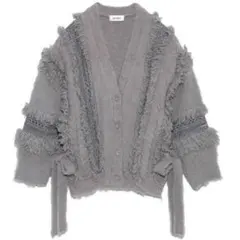 snidel/ファーライクレースニットカーディガン