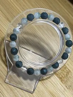 68.カット翡翠、翠ガーデン、ホワイトアゼツのブレスレット