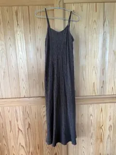 ブラウン シャーリング キャミワンピース　W closet