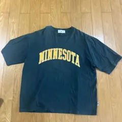 美品】ills イルズ カレッジロゴ 半袖 Tシャツ M ミネソタ 緑 黄