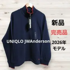 新品　ユニクロJWアンダーソン　スウエットハーフジッププルオーバー　Lネイビーのサムネイル