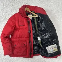 美品✨️モンクレール　ダウンジャケット104ロゴワッペン　レッド 5716【希少レッド】モンクレール☆ワッペンロゴ入りダウン