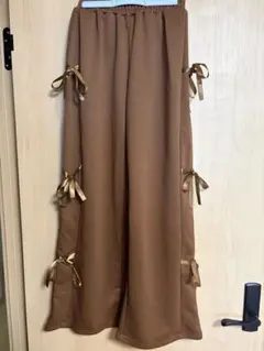 ブラウン ワイドパンツ XS
