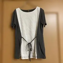 エスピエ　グレー半袖チュニック風Tシャツのサムネイル