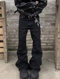 00s Archive Flare Denim Pants –Oil Black