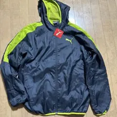 PUMA フード付きジャケット ネイビー/ライム　XL