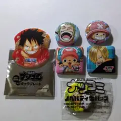 ワンピース キャラプレート＆缶バッジ 6点セット