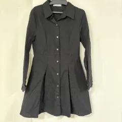 STUDIO 黒 シャツワンピース 長袖
