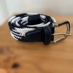 ニコルクラブメンズ ベルト ネイビー/ホワイト