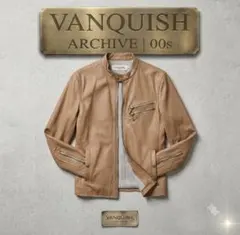 VANQUISH パンチングレザー シングルライダース Sサイズ　Y2Kのサムネイル