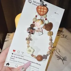 Skullpanda✨新作！ビーズキーリング ストラップ キーホルダー