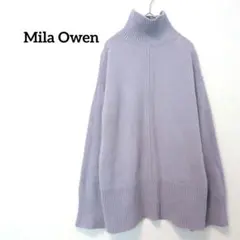 【ミラオーウェン】F　ニット　ウール95%　カシミア混　ハイネック　セーター