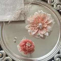 親子コサージュ　（2個セット）No.20