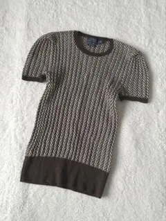 POLO RALPH LAUREN ポロ ラルフローレン半袖ニット ヘリンボーン