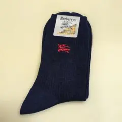 Burberrys ソックス ネイビー 刺繍ロゴ 22-24cmのサムネイル