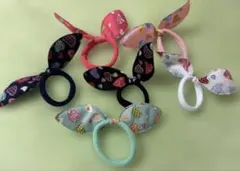 リボン型ヘアゴム　6個セット