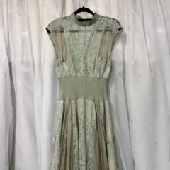 snidel スイッチングレース ワンピース ドレス スナイデル