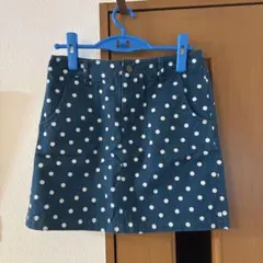 ロペピクニック　水玉模様 タイトスカート 青