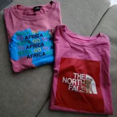《訳あり》THE NORTH FACE ピンク Tシャツ 150cm2枚セット