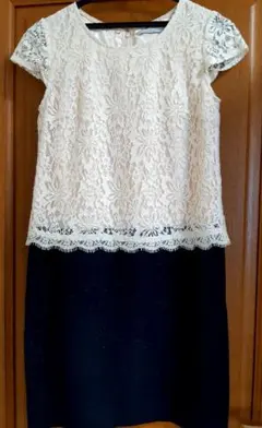 <超美品>レースワンピースオフホワイト