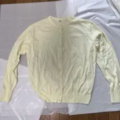 UNIQLO 薄手カーディガンレモンイエロー Lサイズ